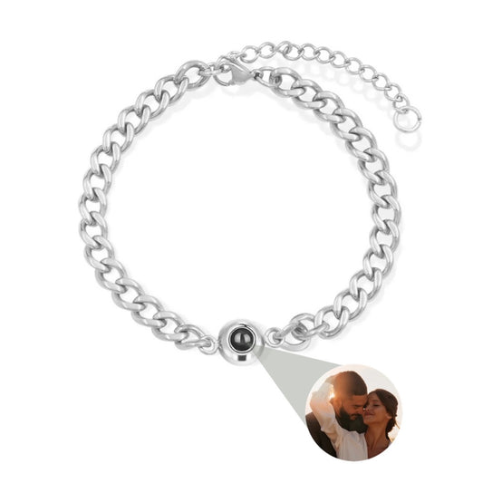 Personalized Curb Chain Photo Bracelet