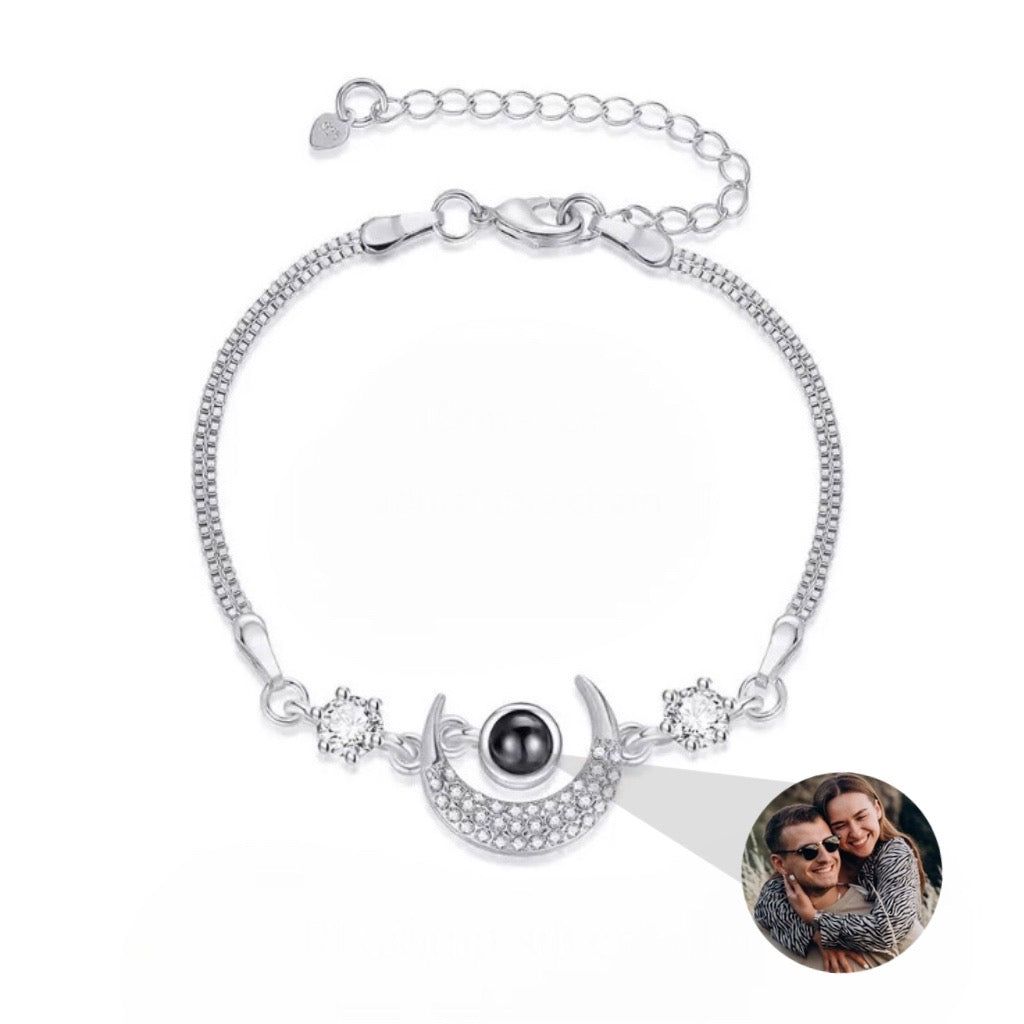 Personalized Moon Photo Bracelet