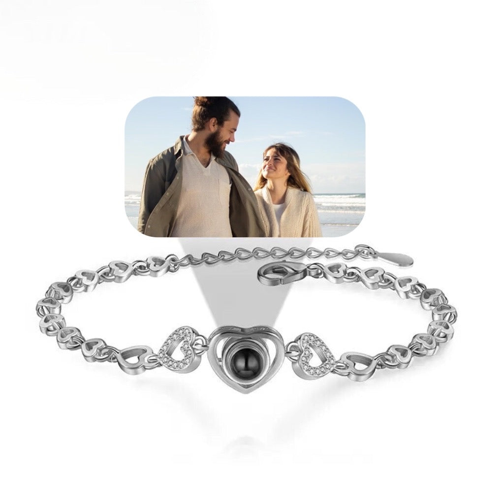 Personalized Heart Photo Bracelet