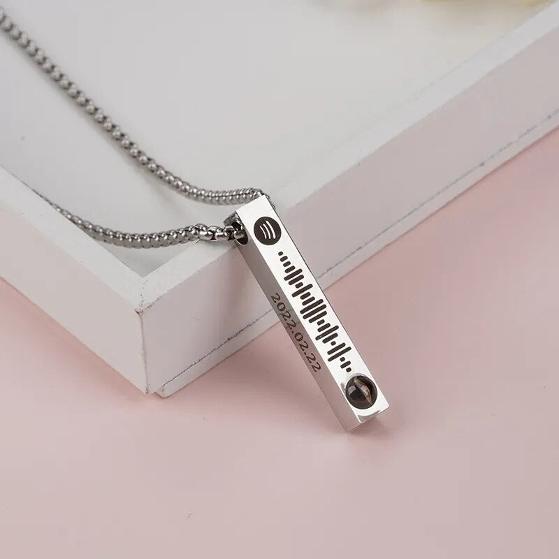 Personalized Photo Necklace Text